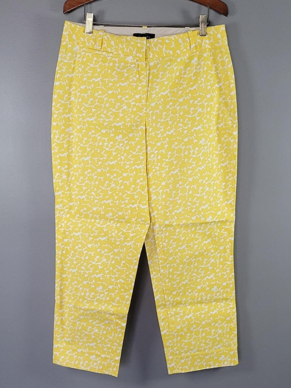 Talbot's Yellow Printed Cropped Women's Pants